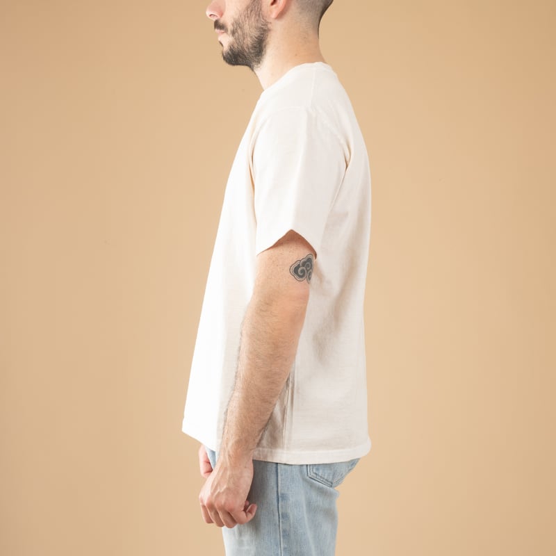 Image-Flaneurs_GOOD ON / S/S Heavy Crew Tee P-Natural_de-profil