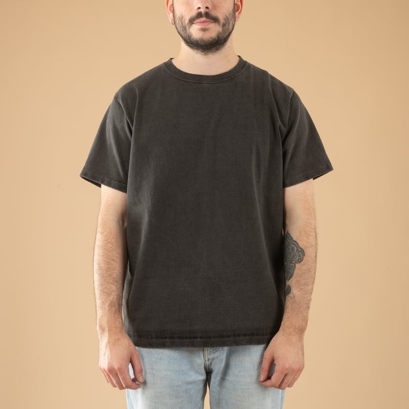 Image-Flaneurs_GOOD ON / S/S Heavy Crew Tee P-Black-de-face