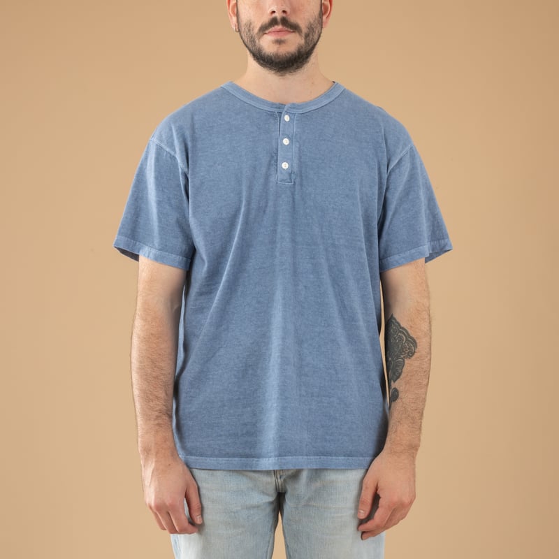 Image-Flâneurs_GOOD ON / S/S Henley Tee P-Ajisai_de-face
