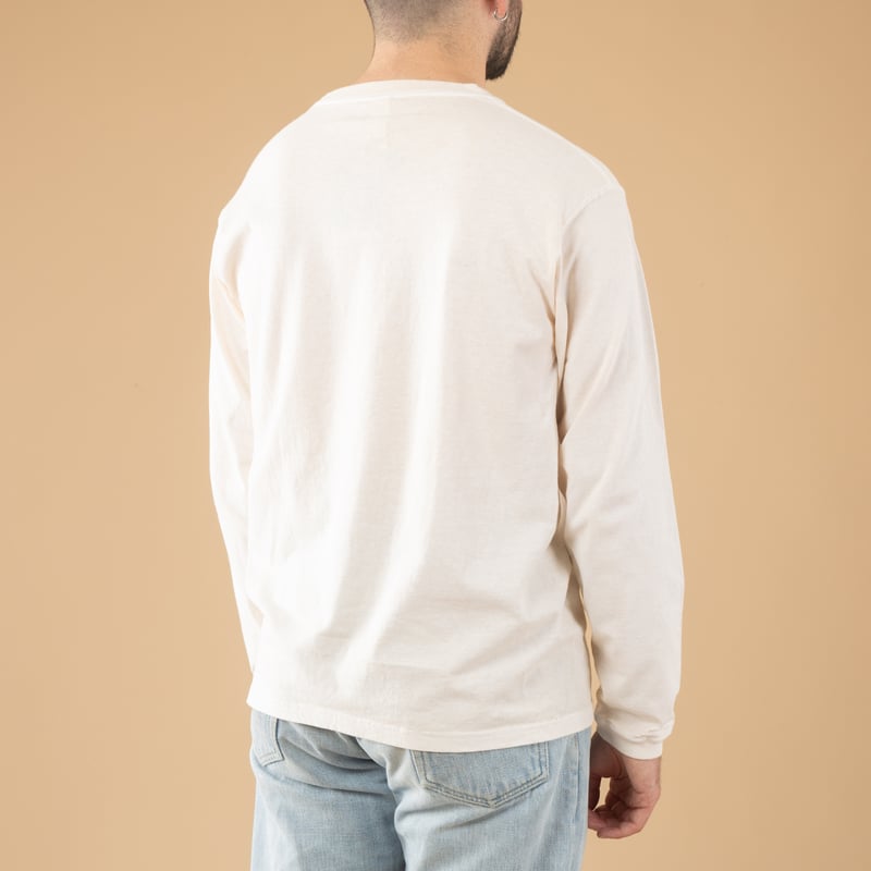 Image-Flâneurs_GOOD ON / L/S Crew Tee p-Natural_de-dos