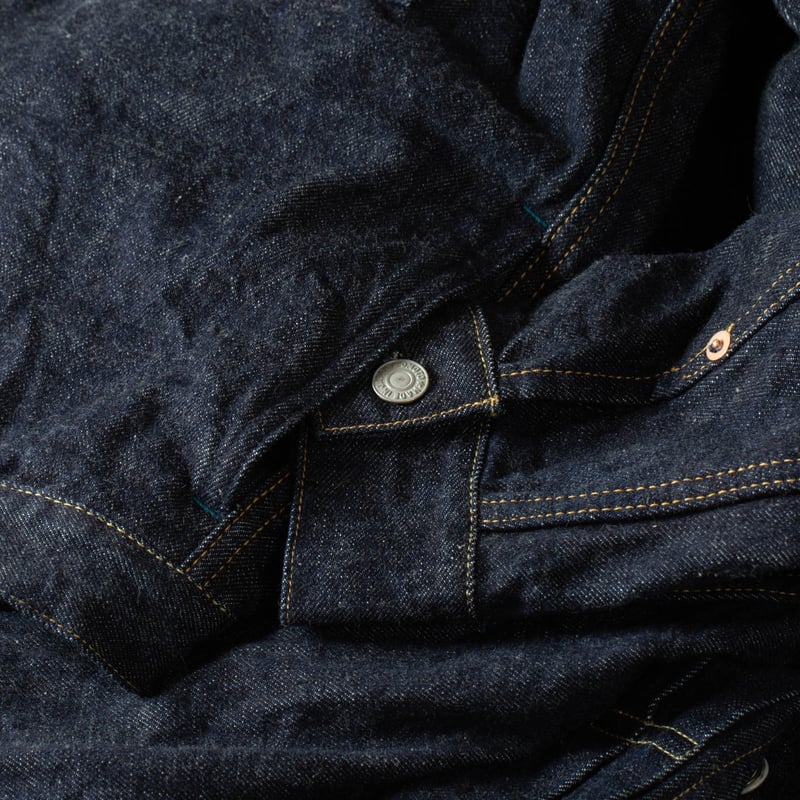 image flâneurs image flâneurs détail poche OMOTO DENIM 3220 12oz Type II Cube Sashiko Denim Jacket (11)