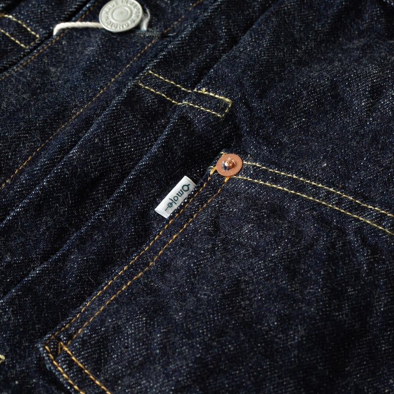 image flâneurs image flâneurs détail tag OMOTO DENIM 3220 12oz Type II Cube Sashiko Denim Jacket (9)