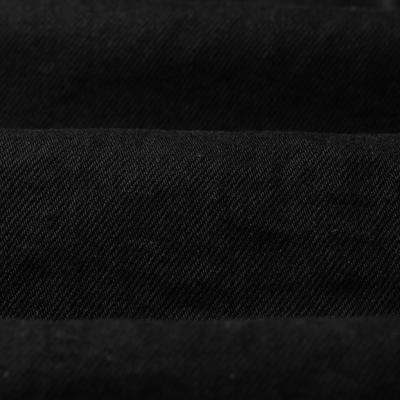 image flâneurs porté 13oz Denim CPO Shirt Jacket Black_détail-matière