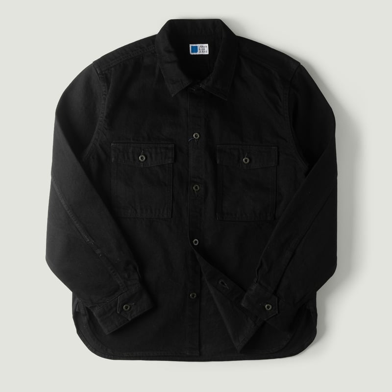 image flâneurs porté 13oz Denim CPO Shirt Jacket Black_Vignette
