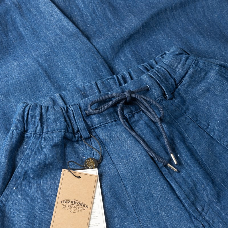 Image-Flâneurs_FRIZMWORKS / Twill Cargo Balloon Pants Blue_ceinture