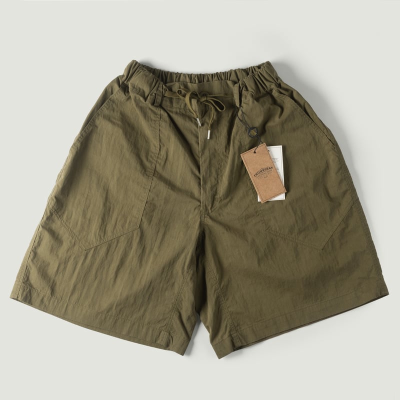 Image-Flâneurs_FRIZMWORKS / Cotton/Nylon Fatigue Shorts Olive_Vignette