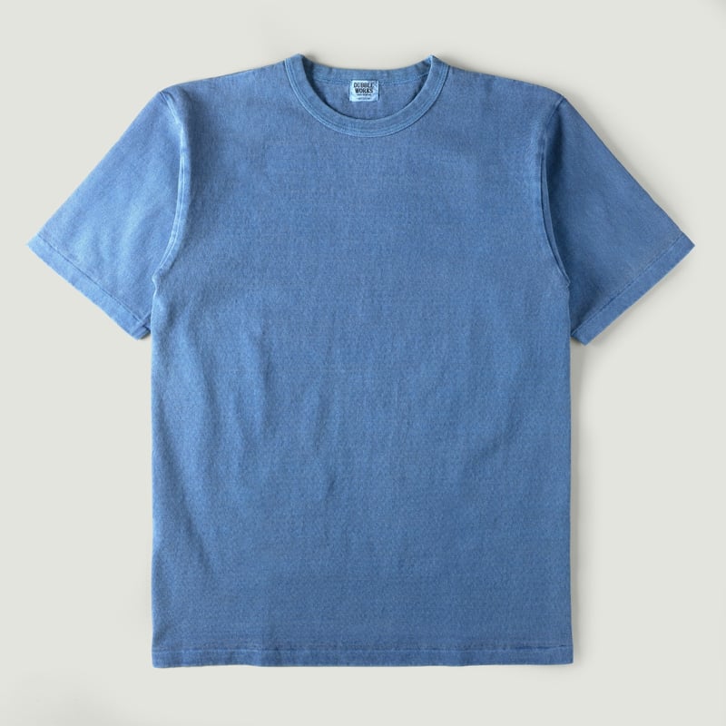 Image-Flâneurs_DUBBLE WORKS / Heavyweight Short Sleeve Tee Pigment Dye Light Indigo_Vignette