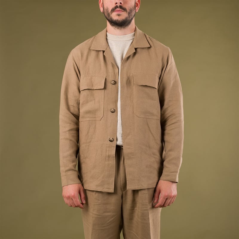 INFORMALE x FLÂNEURS / WS50 Linen Work Shirt Mushroom