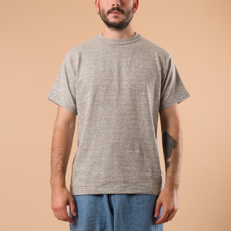 Image-Flâneurs_WAREHOUSE & CO. / Lot 4601 No Print T-Shirt Heather Grey_de-face