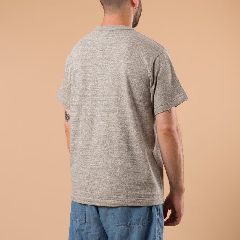 Image-Flâneurs_WAREHOUSE & CO. / Lot 4601 No Print T-Shirt Heather Grey_de-dos