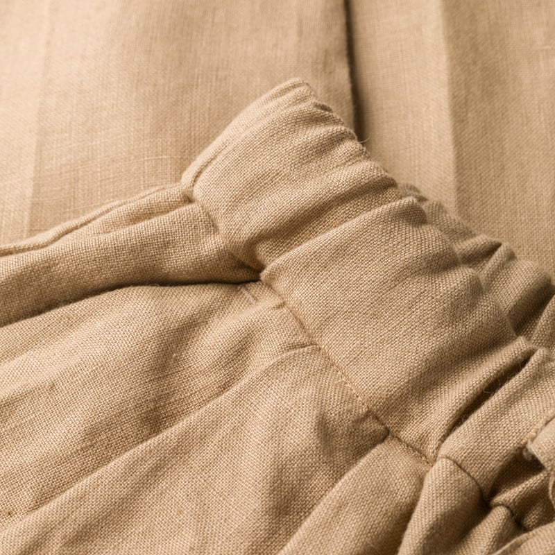 INFORMALE x FLÂNEURS / T005 Linen Drawstring Trouser Mushroom