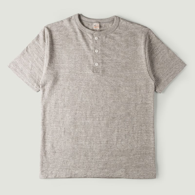 Image-Flâneurs_WAREHOUSE & CO. / Lot 4601 Henley Neck T-Shirt Heather Grey_Vignetet