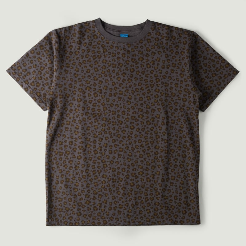 Image-Flâneurs-GOOD ON / Leopard Short Sleeve Crew T-Shirt Charcoal_Vignette