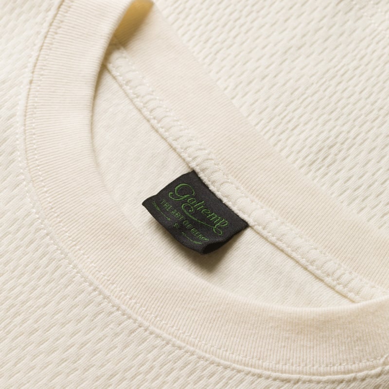 Image-Flâneurs_GOHEMP / Wide Slit Tee Off White_détail-col