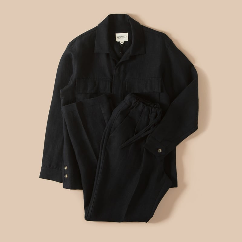 INFORMALE x FLÂNEURS / WS50 Linen Work Shirt Navy