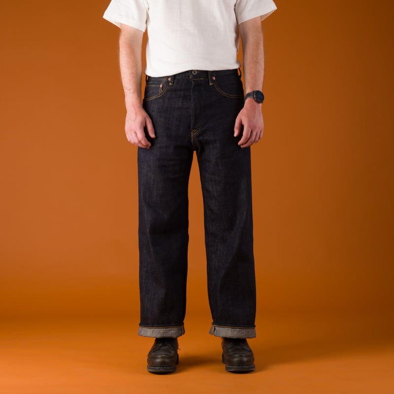 Image-Flâneurs_	ONI DENIM / 222-Kiraku-BB 12oz Super Wide Straight One Wash Denim_de-face