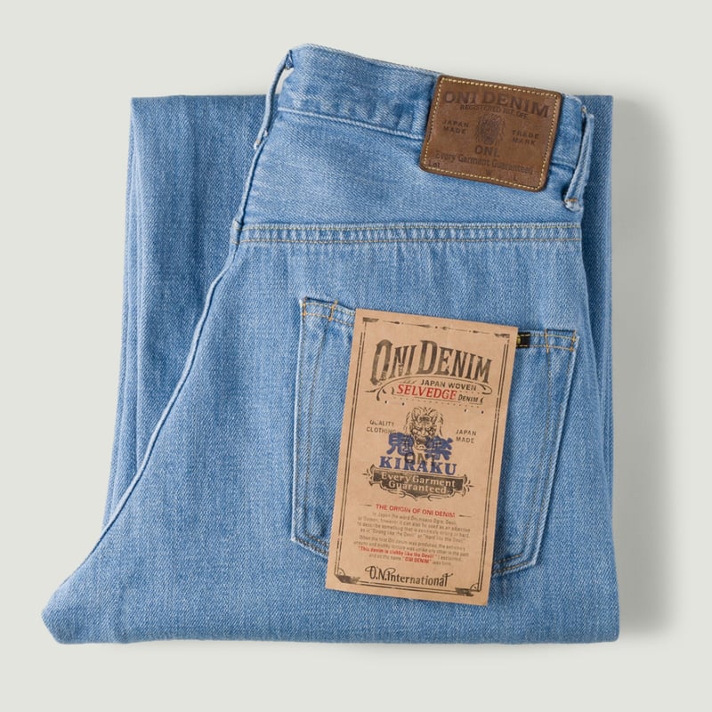 Image-Flâneurs_ONI DENIM / 222-Kiraku-BB 12oz Super Wide Straight Bio Bleach Denim_Vignette