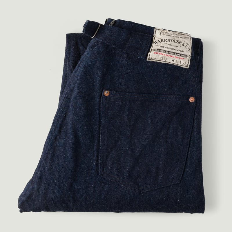 Image-Flâneurs_	WAREHOUSE & CO. / Lot.1333 1915'S Waist Overall Denim Trousers Indigo_Vignette