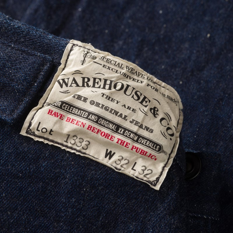 Image-Flâneurs_	WAREHOUSE & CO. / Lot.1333 1915'S Waist Overall Denim Trousers Indigo_détail-2