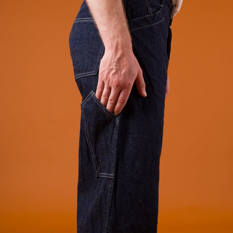 Image-Flâneurs-WAREHOUSE & CO. / Lot.1234 1920’S Free Land Waist Overall Denim Trousers Indigo_pocket-detail