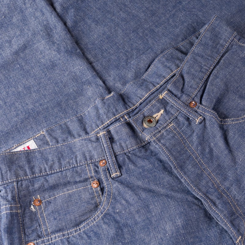 Image-Flâneurs_ONI DENIM / 200-HCSV 8oz Selvedge Chambray Wide Straight_détail-1