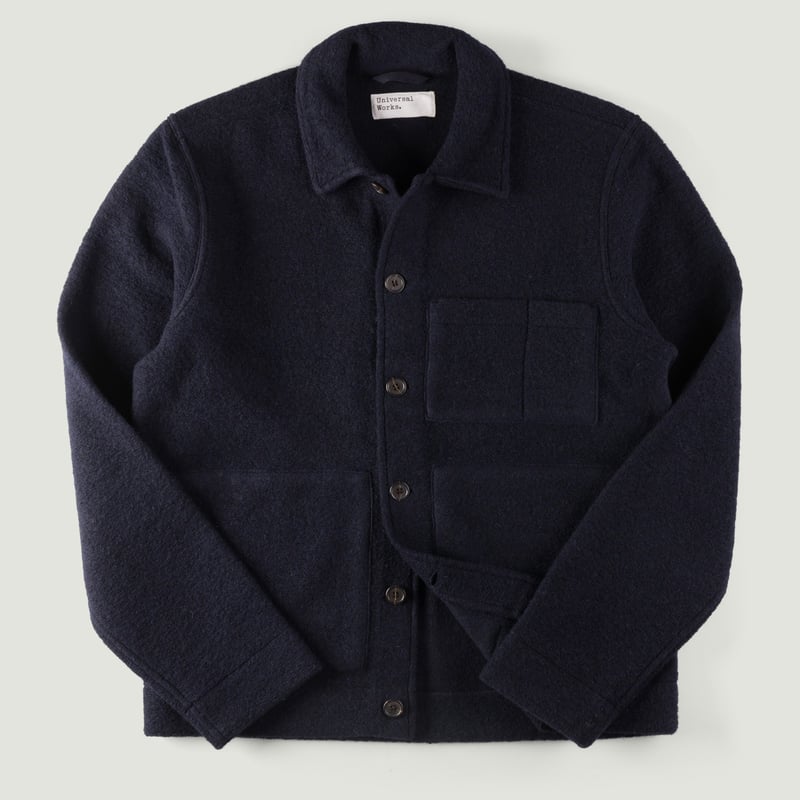 Wool Fleece Uniform Jacket Navy