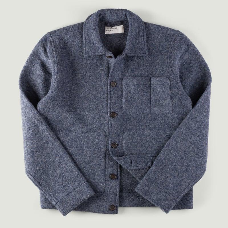 Image-Flâneurs_UNIVERSAL WORKS / Wool Fleece Uniform Jacket Slate Blue_Vignette