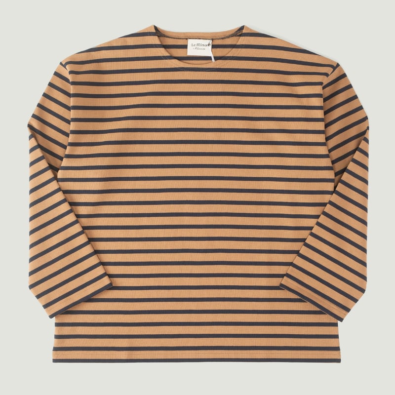 Le Minor x Flâneurs Loose Marinière Camel/Dark Navy