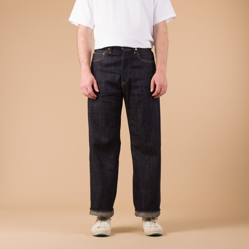 Image-Flâneurs_	ONI DENIM / 222-Kiraku-BB 12oz Super Wide Straight One Wash Denim_de-face