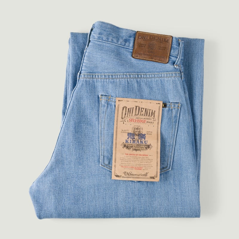 Image-Flâneurs_ONI DENIM / 222-Kiraku-BB 12oz Super Wide Straight Bio Bleach Denim_Vignette