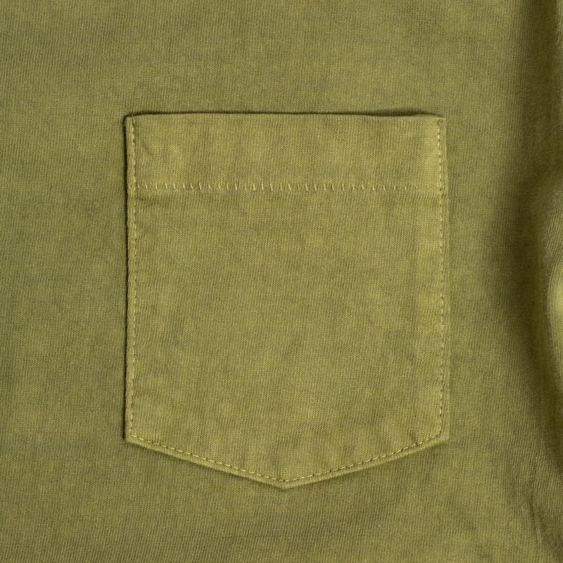 "SURE MFG" 7.5oz Pocket Long Sleeve Tee in Mods Green