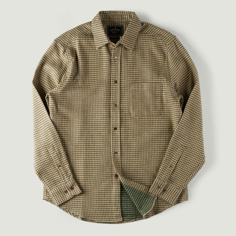 Image-Flâneurs_PORTUGUESE FLANNEL / Abstract Pied Poule Green_Vignette