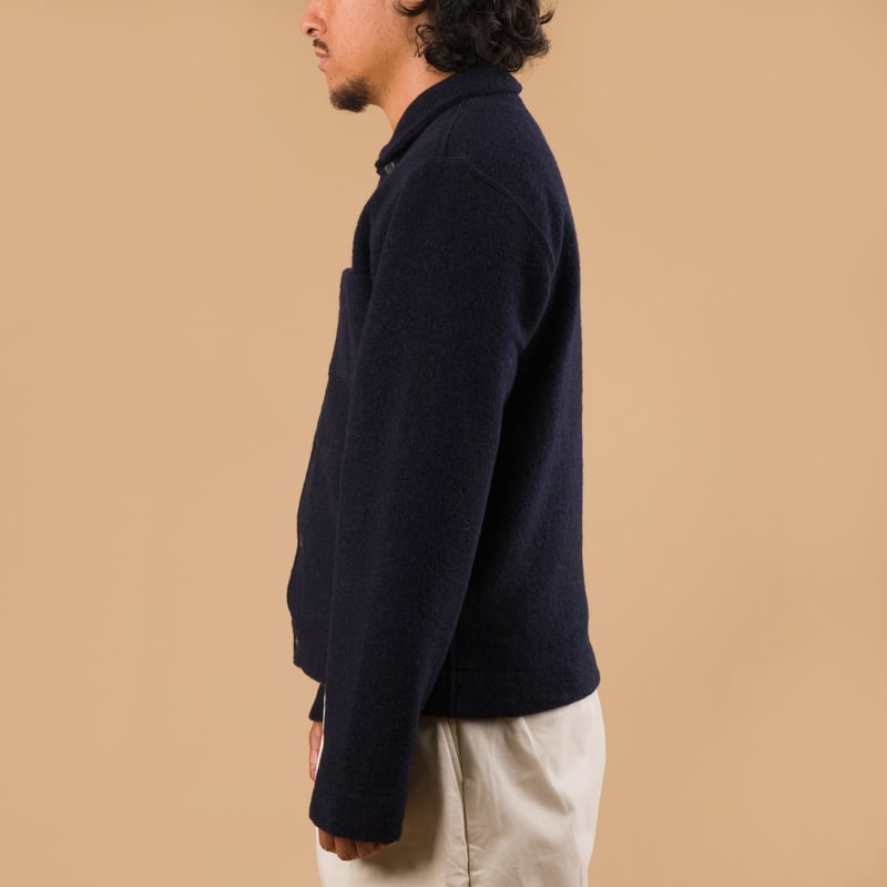 Wool Fleece Uniform Jacket Navy