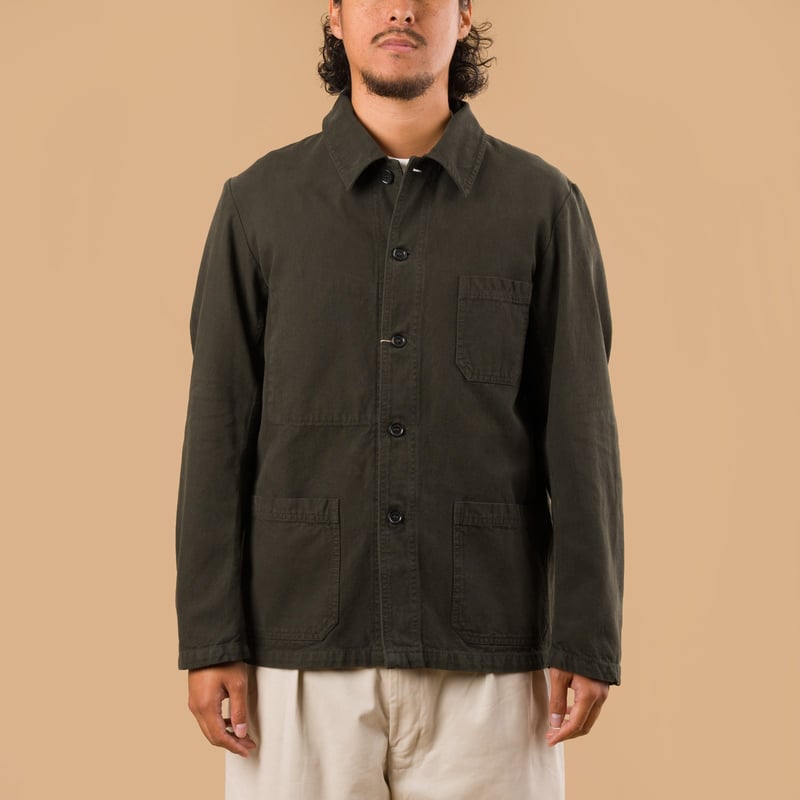 image flaneurs porté de face VETRA Ash Brushed Canvas Weaved Jacket