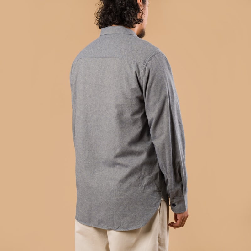 Brushed Flannel Work Shirt Navy