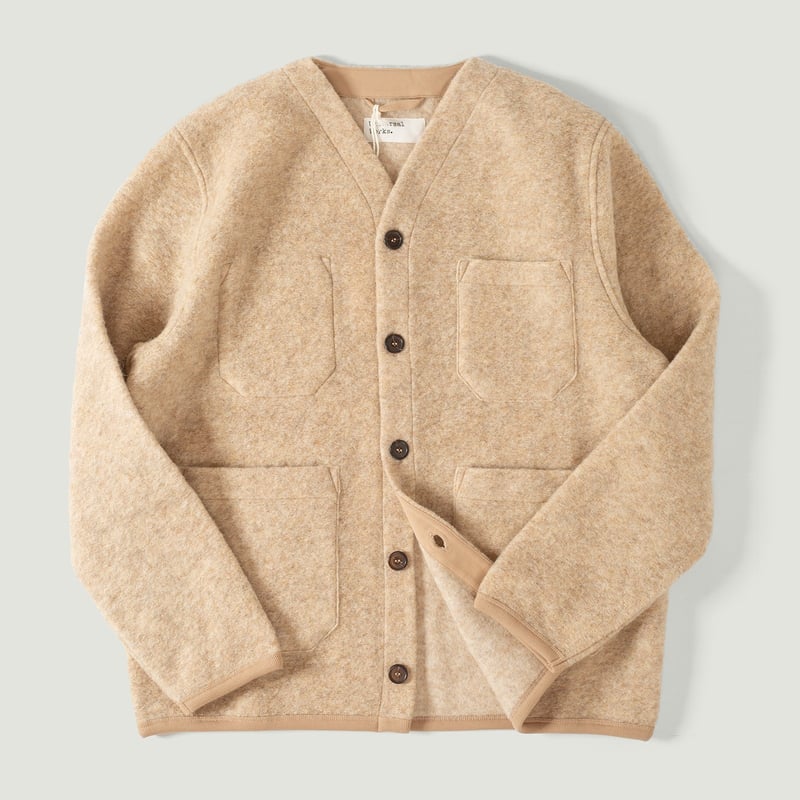 Wool Fleece Cardigan Fawn