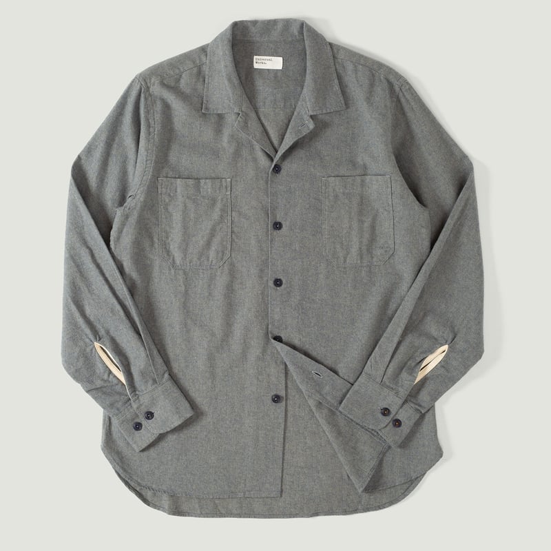Brushed Flannel Work Shirt Navy