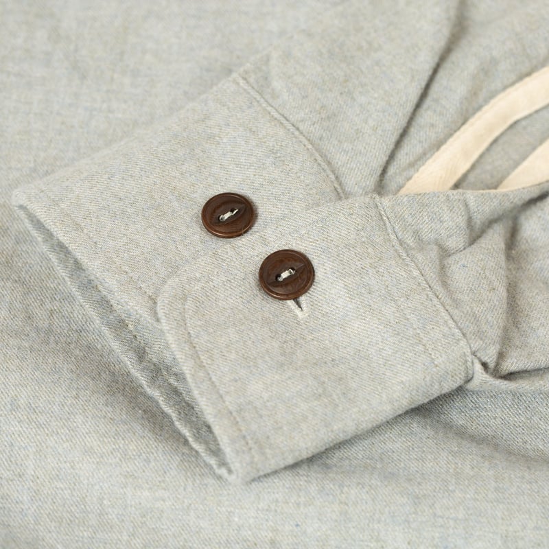 Brushed Flannel Work Shirt Grey
