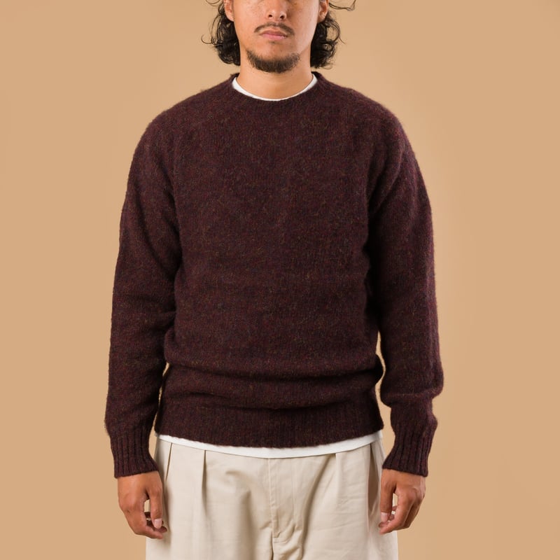 HARLEY OF SCOTLAND X FLANEURS / Shaggy Crew Neck Pheasant
