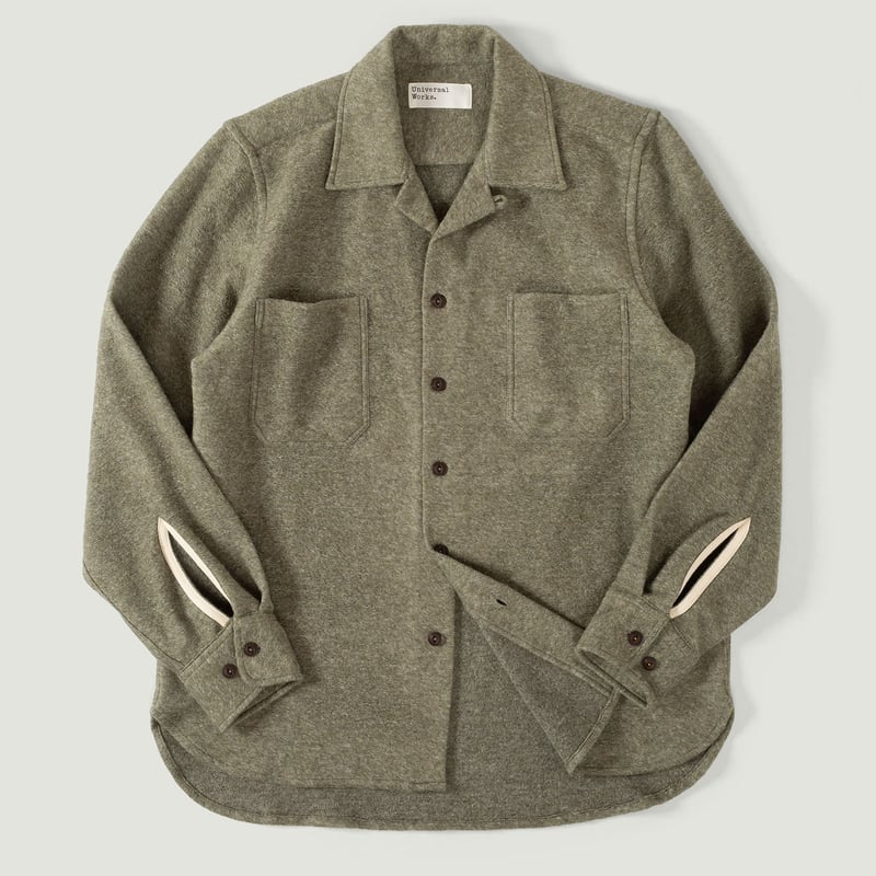 image vignette flâneurs UNIVERSAL WORKS Dam Marl Work Shirt Pale Green