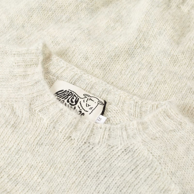 Harley Of Scotland X Flâneurs Shaggy Crew Neck Sweater Pearl