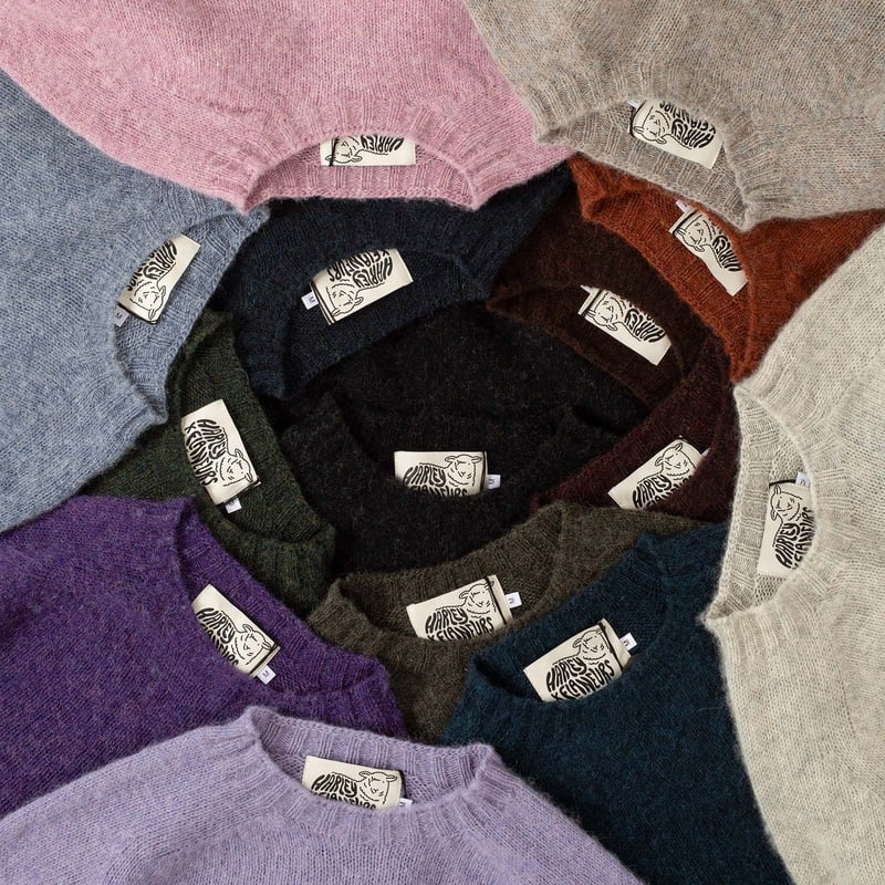 Harley Of Scotland X Flâneurs Shaggy Crew Neck Sweater Crag