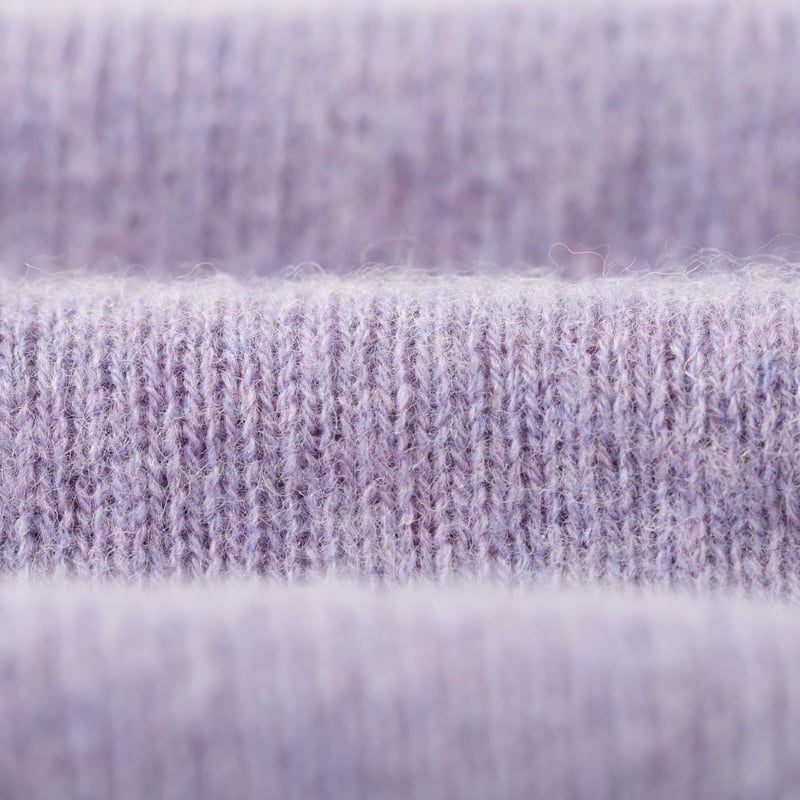 Harley Of Scotland X Flâneurs Shaggy Crew Neck Sweater Lavender