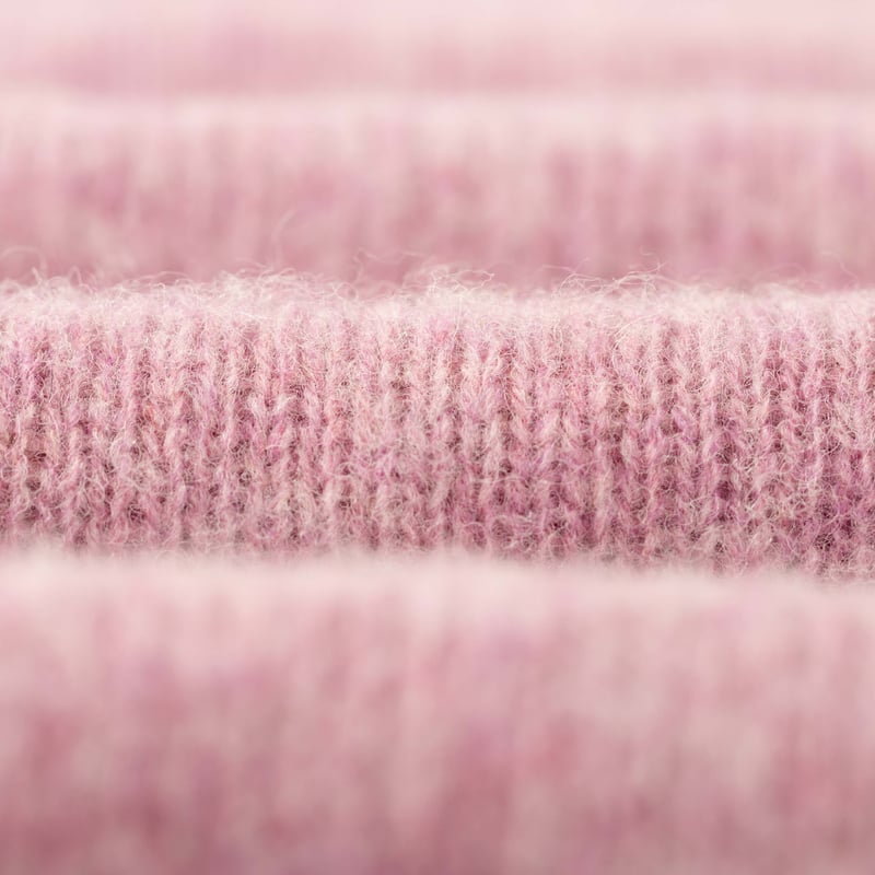 Harley Of Scotland X Flâneurs Shaggy Crew Neck Sweater Pink Lavender