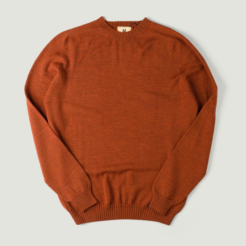 Image-Flâneurs_NITTO KNITWEAR / Pull Col Rond Aris Maille Jersey Orange_Vignette