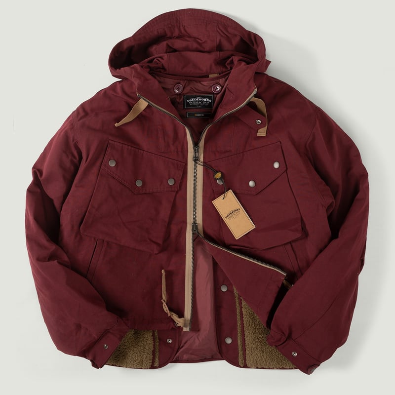 Smock Hooded Parka Burgundy
