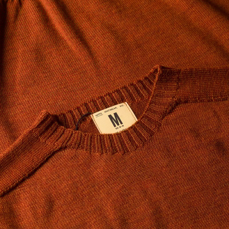 Image-Flâneurs_NITTO KNITWEAR / Pull Col Rond Aris Maille Jersey Orange_detail-1