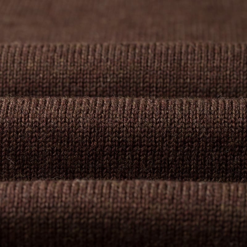 Image-Flâneurs_NITTO KNITWEAR / Pull Col Rond Aris Maille Jersey Café_detail-2
