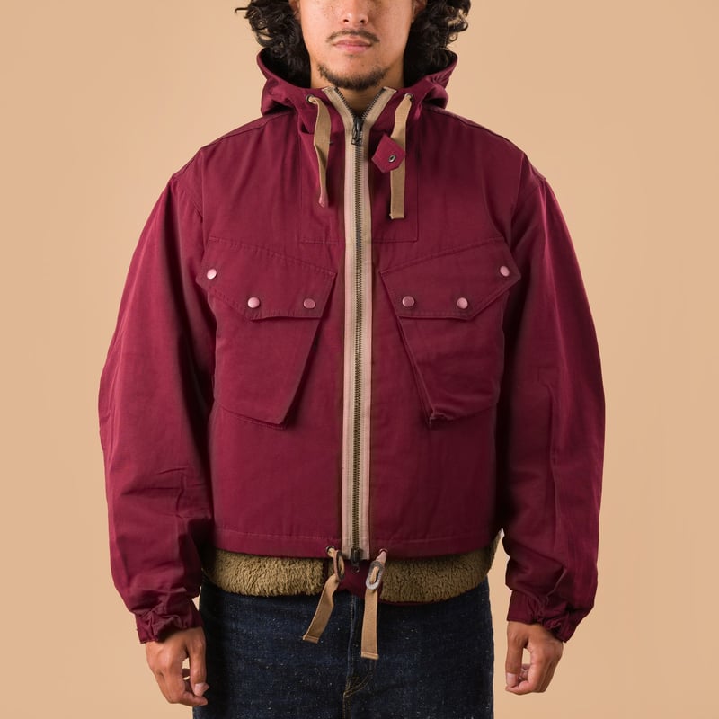 Smock Hooded Parka Burgundy