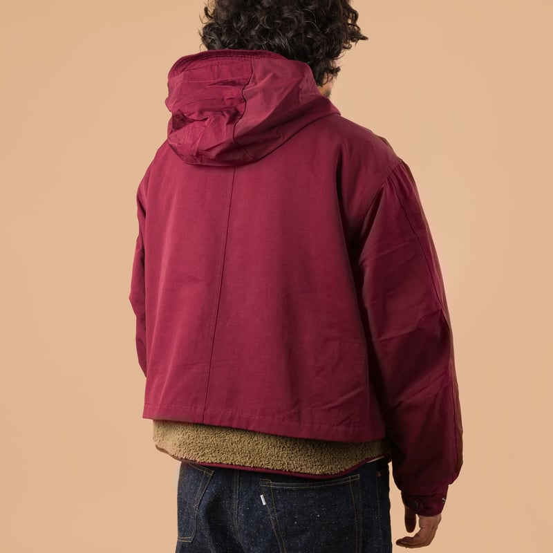Smock Hooded Parka Burgundy